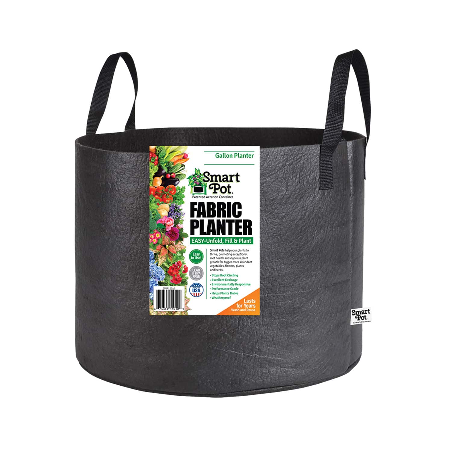 smart pot plant Smart Pot Fabric Planter 3 Gallon / Natural / With Handles