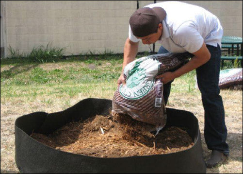 big bag bed soil fill