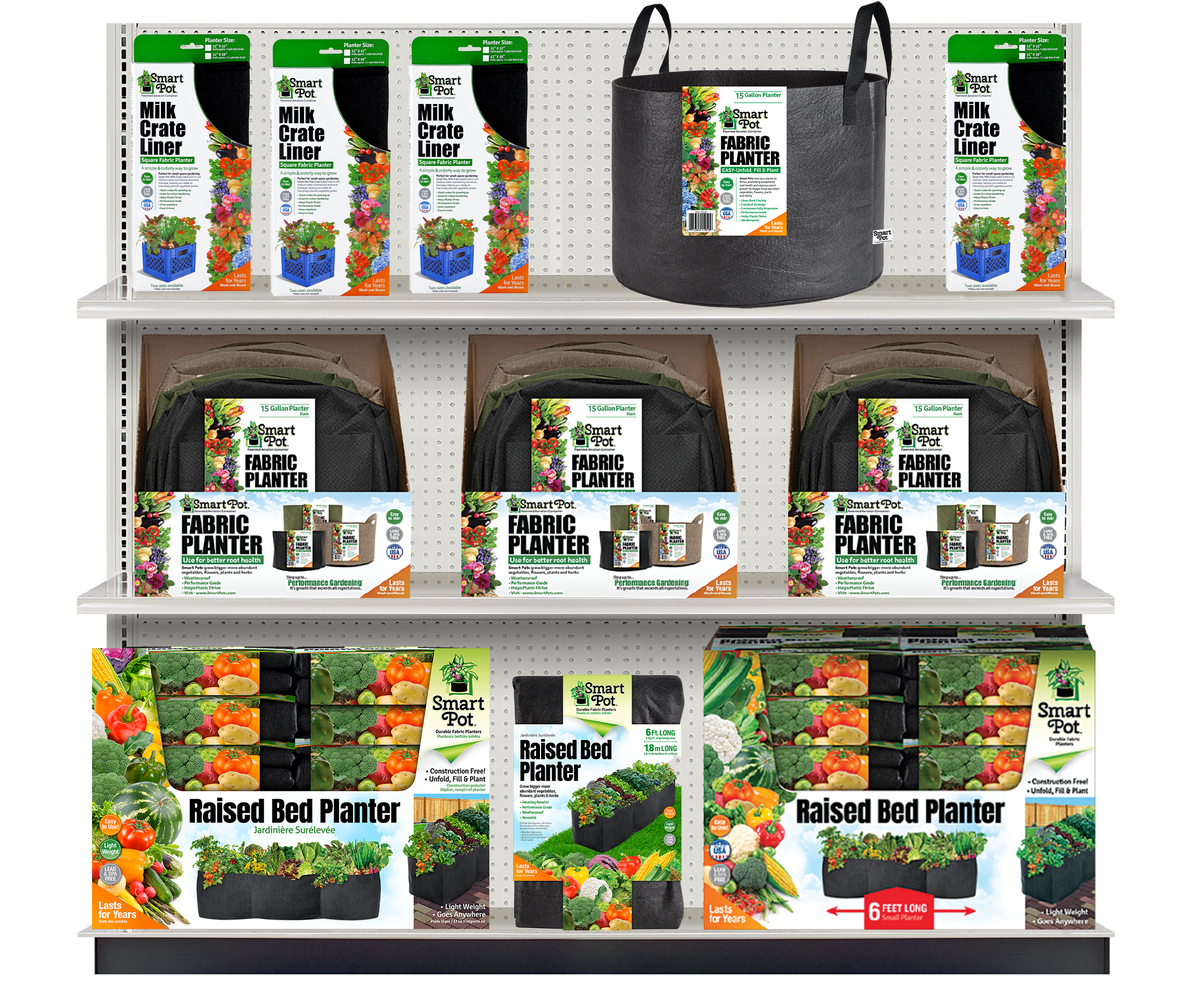 Smart Pot retail display in a garden center