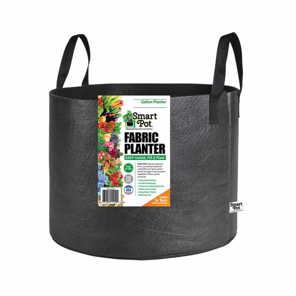 Black Fabric/Soft Sided Garden Aeration Container Smart Pot 2 Gallon 10 Pots 